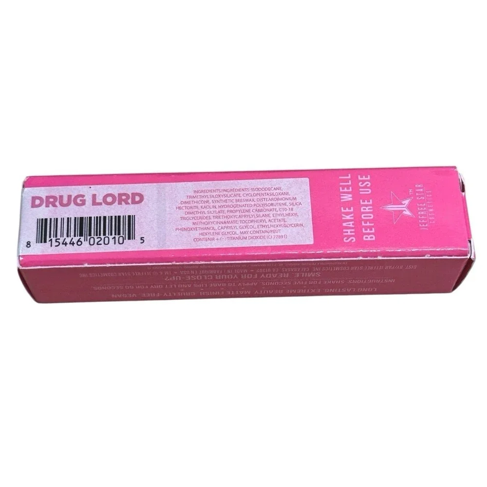 Jeffree Star Velour Liquid Lipstick Drug Lord White Matte Full Size 0.19 Fl. Oz